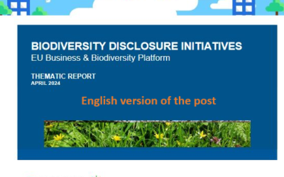 Disclosure on biodiversity and nature for companies