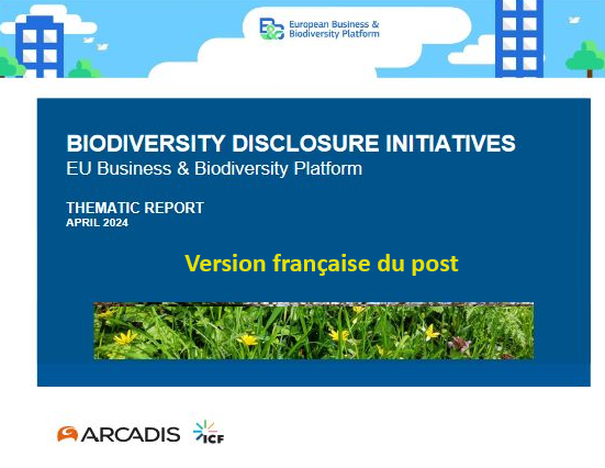 Webinars series on biodiversity/nature approaches for companies